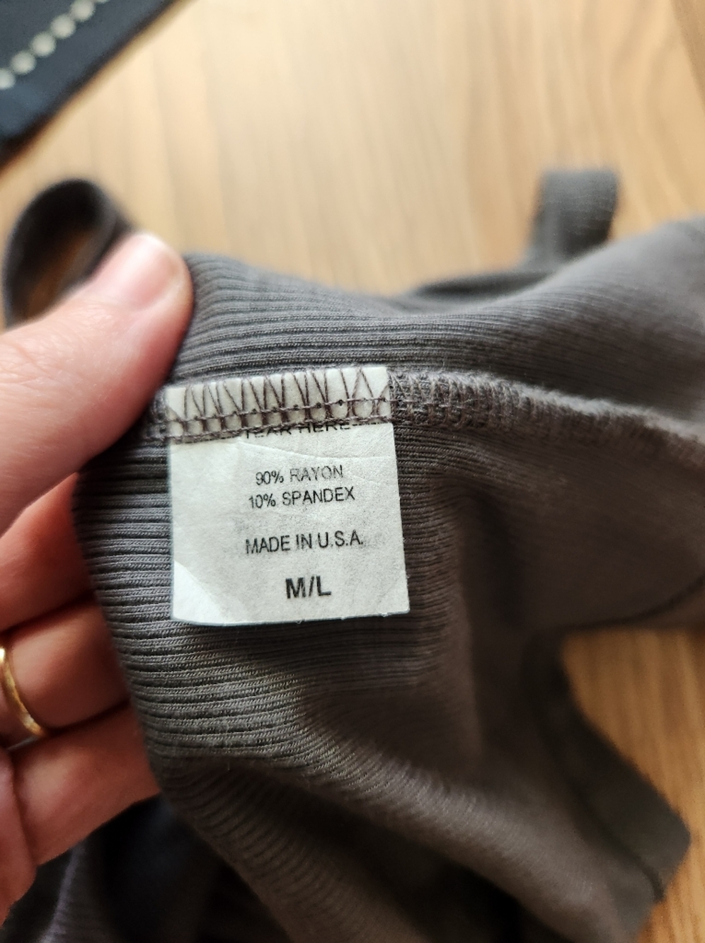 Joah Brown Ribbed Low Back Tank Top Size M/L - Picture 4 of 6